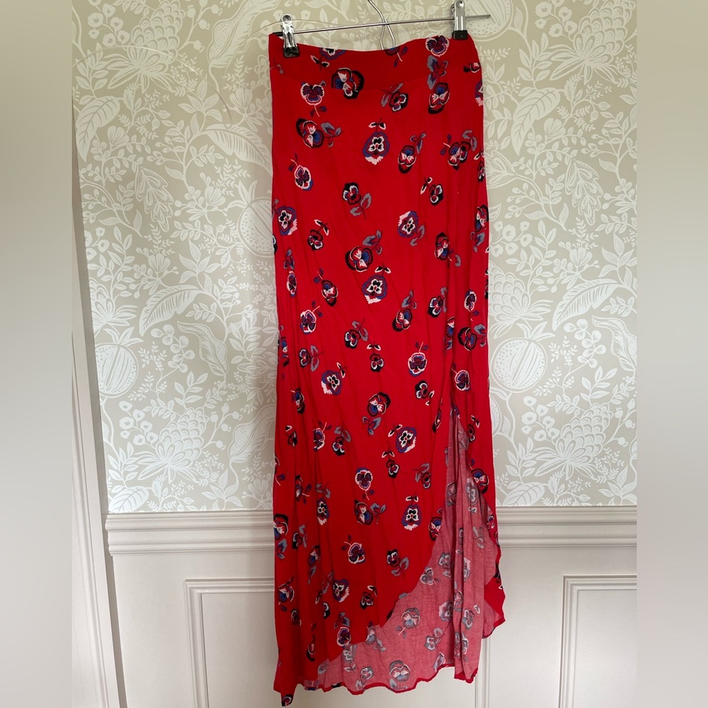 Red, white and blue Floral Maxi Skirt - Express Sz S